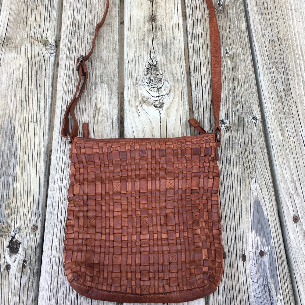 Faux Leather Brown Crossbody